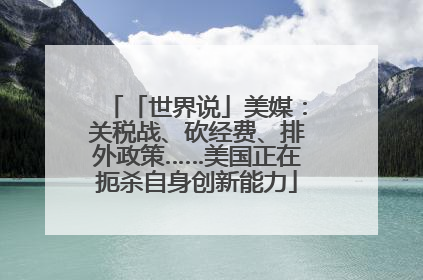 「世界说」美媒：关税战、砍经费、排外政策……美国正在扼杀自身创新能力