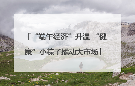 “端午经济”升温 “健康”小粽子撬动大市场