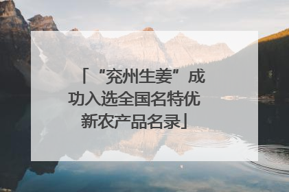 “兖州生姜”成功入选全国名特优新农产品名录