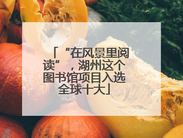 “在风景里阅读”，湖州这个图书馆项目入选全球十大