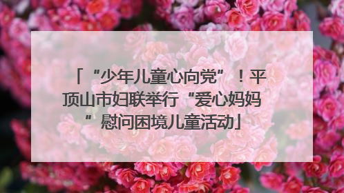 “少年儿童心向党”！平顶山市妇联举行“爱心妈妈”慰问困境儿童活动