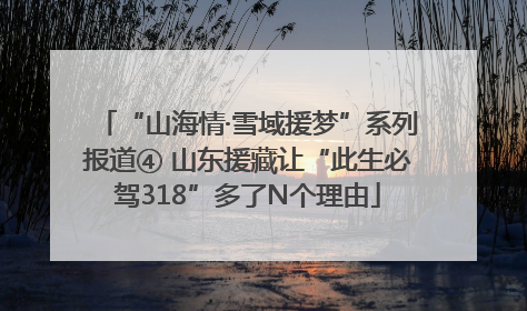 “山海情·雪域援梦”系列报道④ 山东援藏让“此生必驾318”多了N个理由