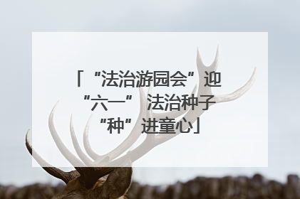 “法治游园会”迎“六一” 法治种子“种”进童心