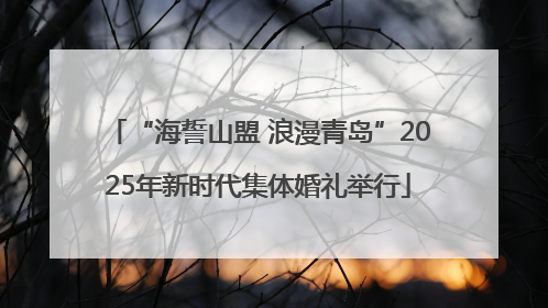 “海誓山盟 浪漫青岛”2025年新时代集体婚礼举行