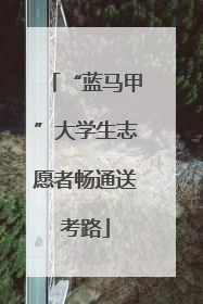 “蓝马甲”大学生志愿者畅通送考路