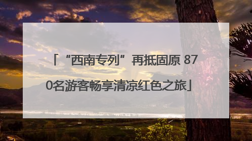 “西南专列”再抵固原 870名游客畅享清凉红色之旅