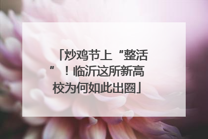 炒鸡节上“整活”！临沂这所新高校为何如此出圈