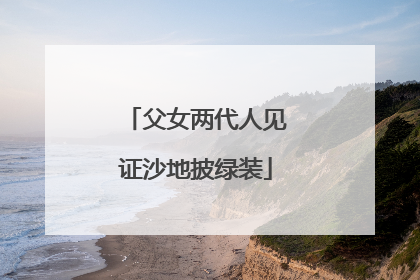 父女两代人见证沙地披绿装