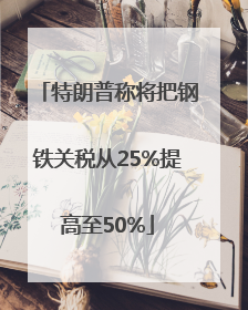 特朗普称将把钢铁关税从25%提高至50%