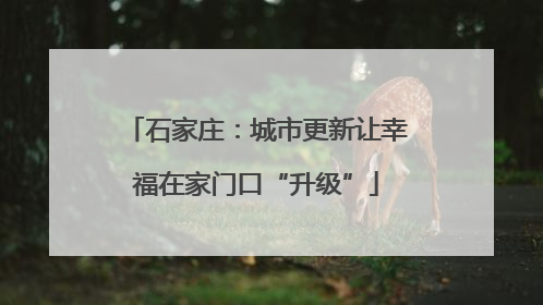 石家庄：城市更新让幸福在家门口“升级”