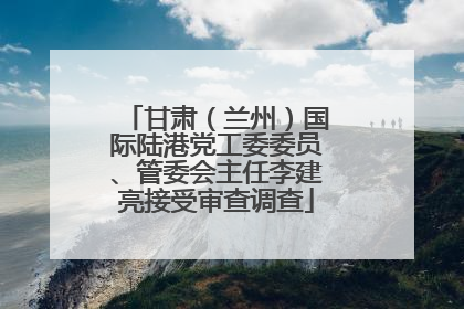 甘肃（兰州）国际陆港党工委委员、管委会主任李建亮接受审查调查