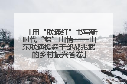 用“联通红”书写新时代“疆”山情——山东联通援疆干部郝兆武的乡村振兴答卷