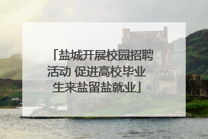盐城开展校园招聘活动 促进高校毕业生来盐留盐就业