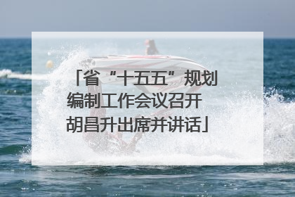 省“十五五”规划编制工作会议召开 胡昌升出席并讲话