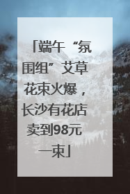 端午“氛围组”艾草花束火爆，长沙有花店卖到98元一束