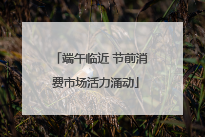 端午临近 节前消费市场活力涌动