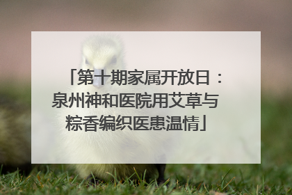 第十期家属开放日：泉州神和医院用艾草与粽香编织医患温情