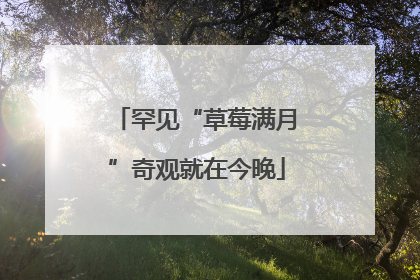 罕见“草莓满月”奇观就在今晚