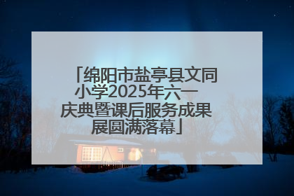 绵阳市盐亭县文同小学2025年六一庆典暨课后服务成果展圆满落幕