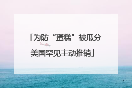 为防“蛋糕”被瓜分 美国罕见主动推销