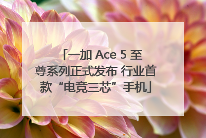 一加 Ace 5 至尊系列正式发布 行业首款“电竞三芯”手机
