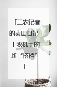 三农记者的麦田日记丨农机手的新“搭档”
