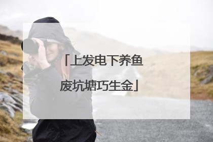 上发电下养鱼 废坑塘巧生金