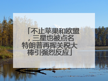 不止苹果和欧盟，三星也被点名 特朗普再挥关税大棒引强烈反应