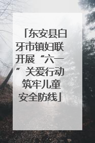 东安县白牙市镇妇联开展“六一”关爱行动 筑牢儿童安全防线
