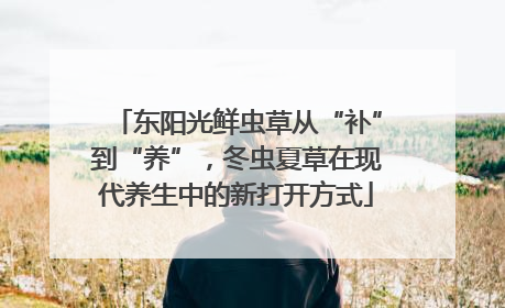 东阳光鲜虫草从“补”到“养”，冬虫夏草在现代养生中的新打开方式