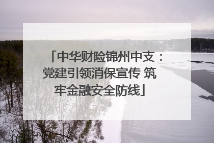 中华财险锦州中支：党建引领消保宣传 筑牢金融安全防线