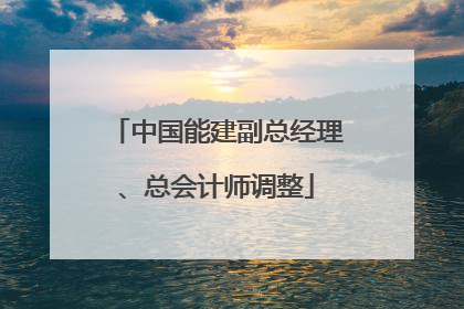中国能建副总经理、总会计师调整