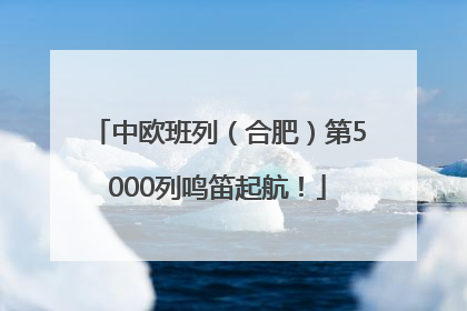 中欧班列（合肥）第5000列鸣笛起航！