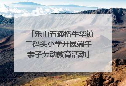 乐山五通桥牛华镇二码头小学开展端午亲子劳动教育活动