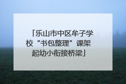 乐山市中区牟子学校“书包整理”课架起幼小衔接桥梁