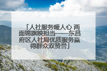 人社服务暖人心 两面锦旗映担当——东昌府区人社局优质服务赢得群众双赞誉
