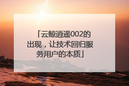 云鲸逍遥002的出现，让技术回归服务用户的本质