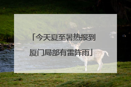 今天夏至暑热报到 厦门局部有雷阵雨
