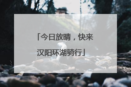 今日放晴，快来汉阳环湖骑行