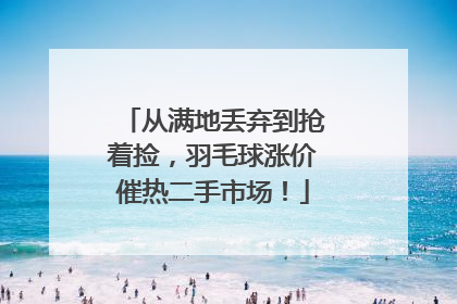 从满地丢弃到抢着捡，羽毛球涨价催热二手市场！