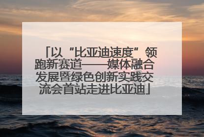 以“比亚迪速度”领跑新赛道——媒体融合发展暨绿色创新实践交流会首站走进比亚迪