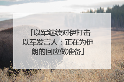 以军继续对伊打击 以军发言人：正在为伊朗的回应做准备