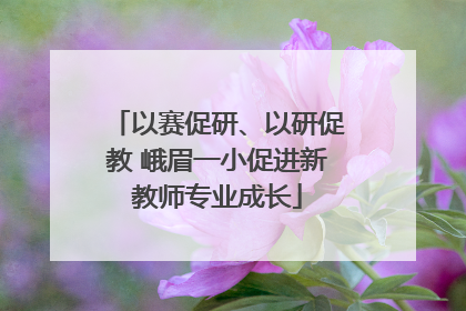 以赛促研、以研促教 峨眉一小促进新教师专业成长