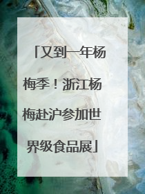 又到一年杨梅季！浙江杨梅赴沪参加世界级食品展