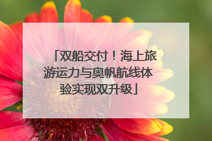 双船交付！海上旅游运力与奥帆航线体验实现双升级