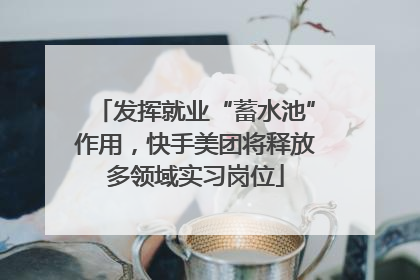 发挥就业“蓄水池”作用，快手美团将释放多领域实习岗位