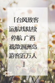 台风致客运航线陆续停航 广西疏散涠洲岛游客近万人