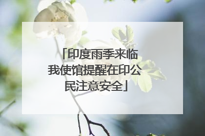 印度雨季来临 我使馆提醒在印公民注意安全
