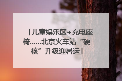儿童娱乐区+充电座椅……北京火车站“硬核”升级迎暑运