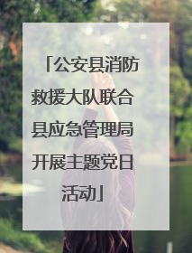 公安县消防救援大队联合县应急管理局开展主题党日活动
